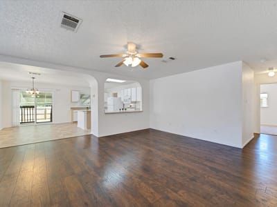 Living area at 3602 Meadow Park DR - 3 bed 2 bath home