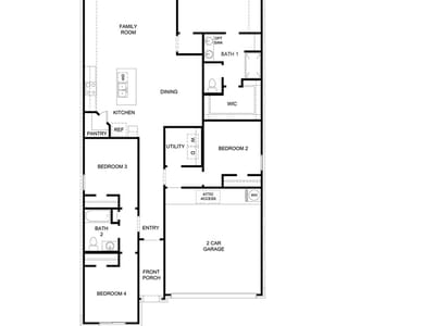 Living area at 369 Presley DR - 4 bed 2 bath home