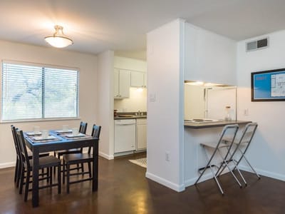 Living area at 3914 Avenue D Unit #105 - 1 bed 1 bath home