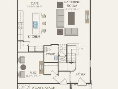 Living area at 400 Foresail Rd - 4 bed 3 bath home