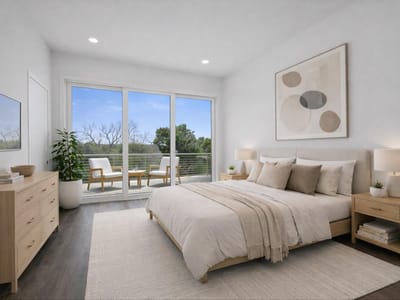 Primary bedroom at 4004 Banister LN Unit #312 - 2 bed 1 bath home