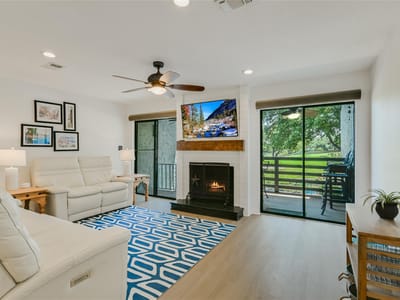 Primary bedroom at 402 Lost Echo Unit #4 - 3 bed 3 bath home