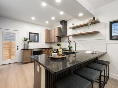 Kitchen at 409 Crockett St Unit #C - 3 bed 2 bath home