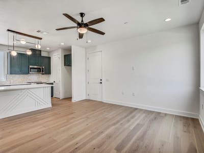 Primary bedroom at 4127 E 12th St Unit #5 - 3 bed 2 bath home