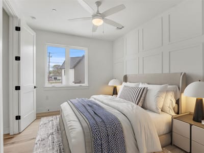 Primary bedroom at 4127 E 12th St Unit #8 - 3 bed 2 bath home