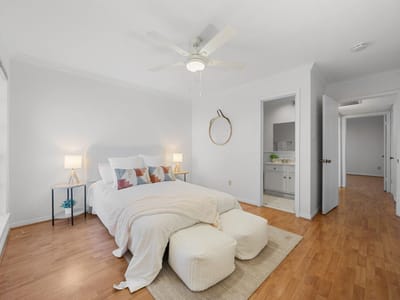 Primary bedroom at 4159 Steck Ave Unit #258 - 2 bed 2 bath home