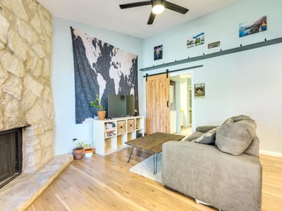 Primary bedroom at 4307 1st St S Unit #101 - 2 bed 2 bath home