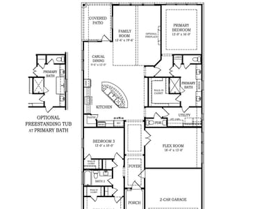Living area at 4308 College Square Dr - 3 bed 2 bath home