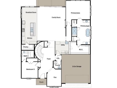 Living area at 432 Olinda WAY - 5 bed 4 bath home