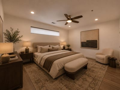 Primary bedroom at 4361 S Congress Ave Unit #514 - 2 bed 2 bath home