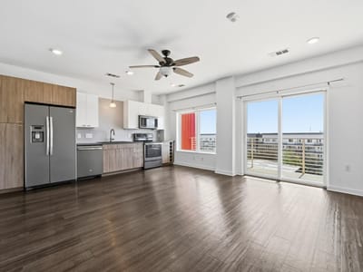 Primary bedroom at 4361 S Congress Ave Unit #526 - 1 bed 1 bath home