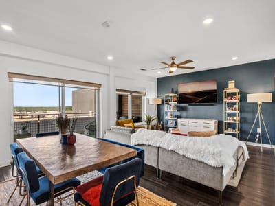 Living area at 4361 S Congress Ave Unit #636 - 2 bed 2 bath home