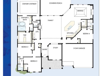 Living area at 438 Rees Landing RD - 4 bed 3 bath home
