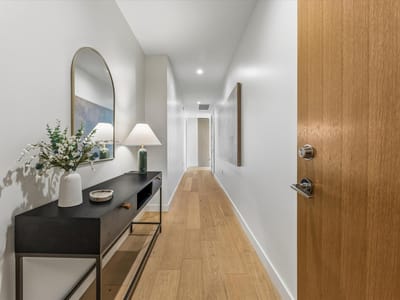 Primary bedroom at 44 East Ave Unit #1407 - 2 bed 2 bath home