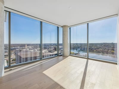 Primary bedroom at 44 East Ave Unit #1510 - 2 bed 2 bath home
