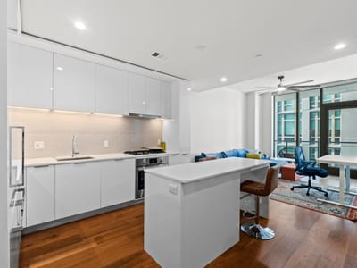 Kitchen at 44 East Ave Unit #1602 - 1 bed 1 bath home