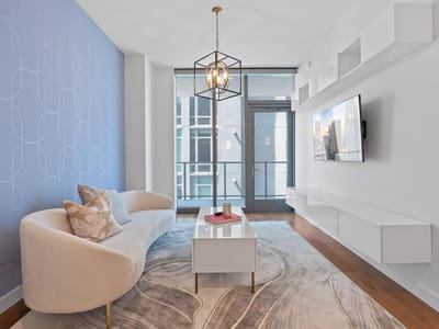 Kitchen at 44 East Ave Unit #1802 - 1 bed 1 bath home