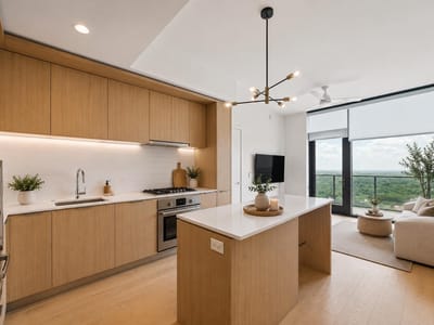 Primary bedroom at 44 East Ave Unit #2108 - 2 bed 2 bath home