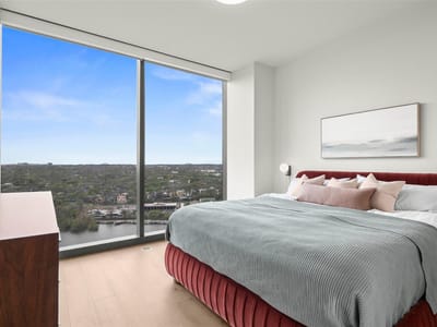 Primary bedroom - 44 East Ave Unit #2110 Primary bedroom at 44 East Ave Unit #2110 - 2 bed 2 bath home