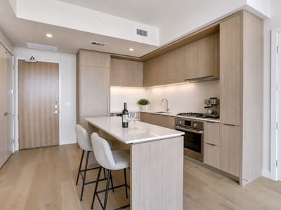 Living area at 44 East Ave Unit #2408 - 2 bed 2 bath home