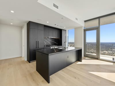 Primary bedroom at 44 East Ave Unit #3010 - 2 bed 2 bath home