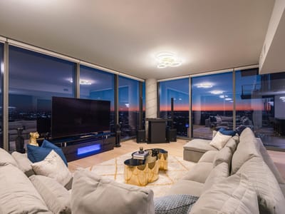 Living area at 44 East Ave Unit #3707 - 3 bed 3 bath home