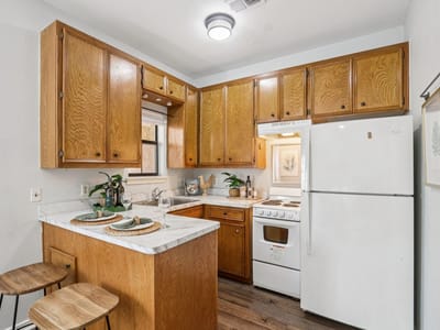 Kitchen at 4401 Speedway Unit #105 - 1 bed 1 bath home