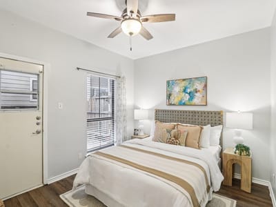 Primary bedroom at 4401 Speedway Unit #105 - 1 bed 1 bath home