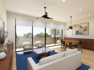 Living area at 4413 Banister Ln Unit #BLDG 1 - UNIT 101 - 3 bed 3 bath home