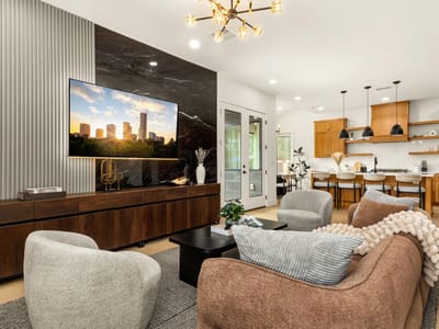 Living area at 4418 Red River St Unit #1 - 4 bed 3 bath home