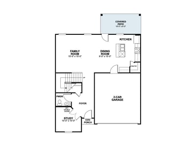 Living area at 4500 Bridal Veil Dr - 3 bed 2 bath home