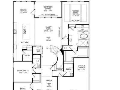 Living area at 469 Bridge Water Loop - 5 bed 4 bath home