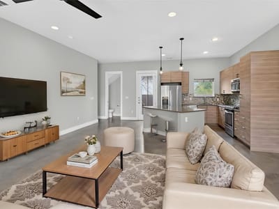Living area at 4707 Leslie Ave Unit #A - 3 bed 2 bath home