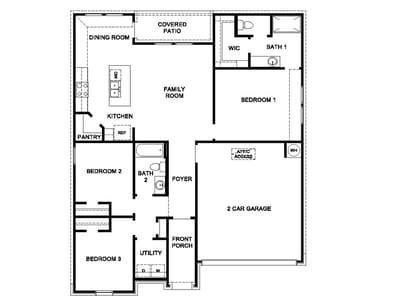 Living area at 4711 Milton DR - 3 bed 2 bath home