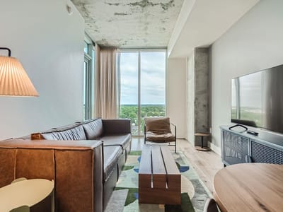 Living area at 48 E East Ave Unit #1706 - 1 bed 1 bath home
