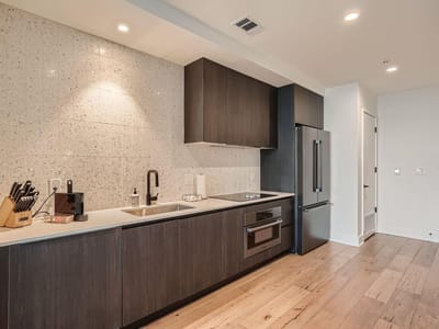 Primary bedroom at 48 E East Ave Unit #1706 - 1 bed 1 bath home