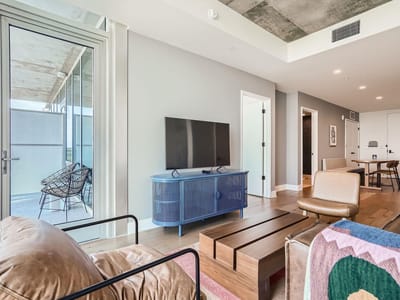 Living area at 48 East Ave Unit #1707 - 1 bed 1 bath home