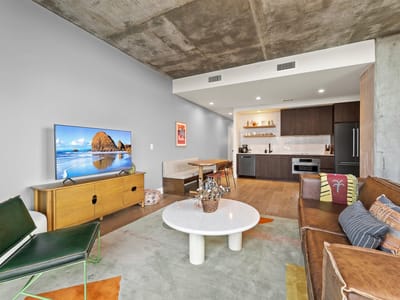 Kitchen at 48 East Ave Unit #1804 - 1 bed 1 bath home