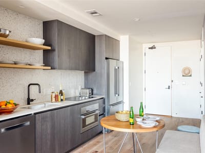 Primary bedroom at 48 East Ave Unit #2005 - 1 bed 1 bath home