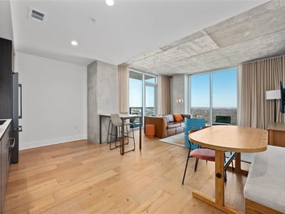 Primary bedroom at 48 East Ave Unit #2204 - 1 bed 1 bath home