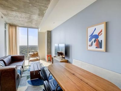 Living area at 48 East Ave Unit #2206 - 1 bed 1 bath home