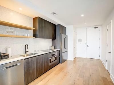 Primary bedroom at 48 East Ave Unit #2206 - 1 bed 1 bath home
