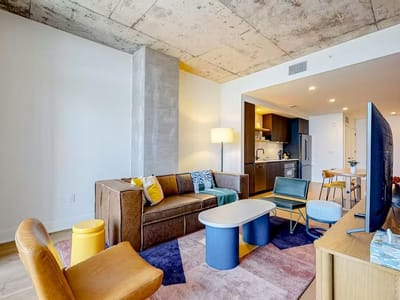 Primary bedroom at 48 East Ave Unit #2411 - 2 bed 1 bath home