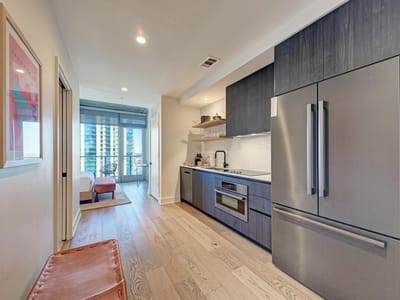 Living area at 48 East Ave Unit #2802 - Natiivo, Austin, TX