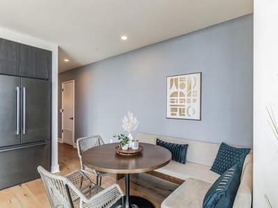 Living area at 48 East Ave Unit #3008 - 1 bed 1 bath home