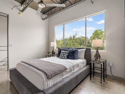 Primary bedroom at 4801 S Congress Ave Unit #N2 - 2 bed 1 bath home