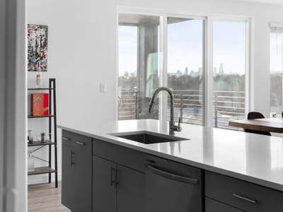 Primary bedroom at 4801 SPRINGDALE Rd Unit #2410 - 2 bed 2 bath home