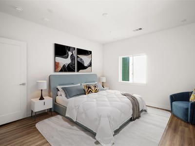 Primary bedroom at 4802 S Congress Ave Unit #213 - 1 bed 1 bath home