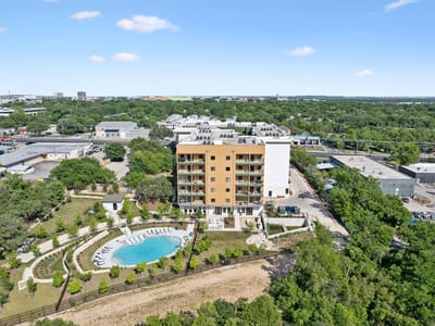 Living area at 4802 S Congress Ave Unit #215 - 1 bed 1 bath home