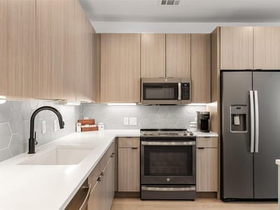Primary bedroom at 4802 S Congress Ave Unit #411 - 1 bed 1 bath home